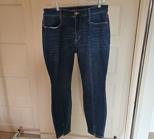 Judy Blue High Waist Front Seam Slit Skinny Jeans
